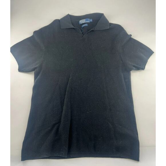 Ralph Lauren Shirt Womens Medium Short Sleeve Sweater Pullover Cotton Plain - Picture 1 of 7